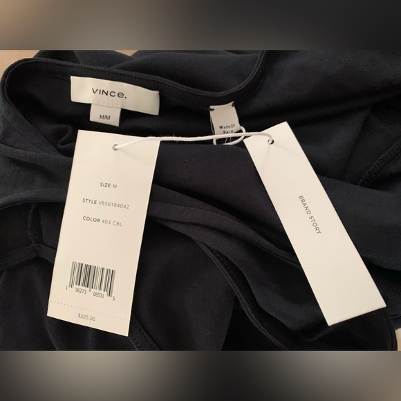 Vince 100% Pima Cotton Square Neck Midi Dress - Picture 15 of 17